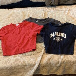 Set of 3 Crop Tees